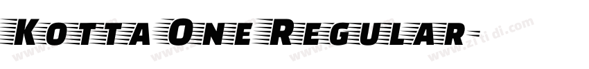 Kotta One Regular字体转换